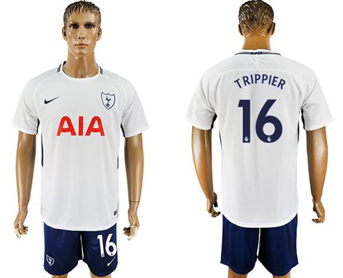 Tottenham Hotspur #16 Trippier White/Blue Soccer Club Jersey - Click Image to Close